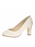 Brautschuhe Hailey Ivory Satin/ Gold Piping ( +FIT) 4,5 - 37,5