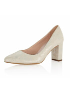 Brautschuhe Hilarie Off-White Silver Suede (Leather)