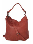 Leder Tasche &quot;Tess - Glattleder&quot;, Schultertasche, Shopper von Bear Design in Rot
