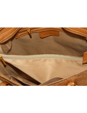 Damen Tasche Leder Cognac ,Shopper Henkeltasche Beutel...