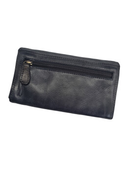 Damen Leder Portemonnaie , Leder Geldb&ouml;rse Mittelgro&szlig;, Damen B&ouml;rse gewaschenes Leder  von Old River Grau