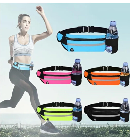 Sport-H&uuml;fttasche, Fitness -Lauf-G&uuml;rteltasche, Aufbewahrungs-H&uuml;fttasche F&uuml;r Laufen Im Freien, Radfahren, Wandern Und Mehr schwarz